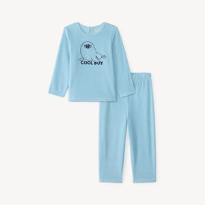 Conjunto de pijama largo de terciopelo para bebé niño 