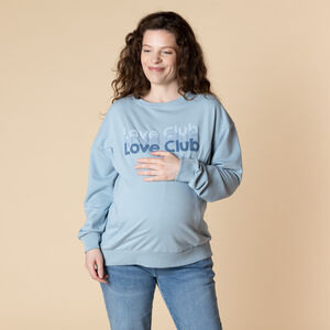 Sudadera de embarazo y lactancia con estampado puff 