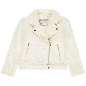 Chaqueta de felpa jacquard floral para niña  Main Chaqueta de felpa jacquard floral para niña