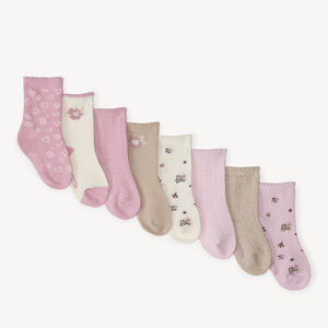 Lot de 8 paires de chaussettes festonnéesLot de 8 paires de chaussettes festonnées pour bébé fille  Main Lot de 8 paires de chaussettes festonnéesLot de 8 paires de chaussettes festonnées pour bébé fille