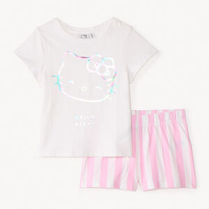 Conjunto de 2 piezas de piyama camiseta + short Hello Kitty para niña 