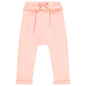 Pantalón de jogging de felpa con volante para bebé niña 