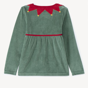 Conjunto de pijama divertido de 3 piezas de duende navideño niña 