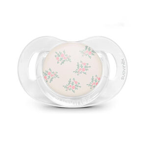 Chupete con tetina fisiológica silicona SX PRO Poem 6-18M rosa 