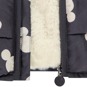 Chaleco de sherpa con estampado Mickey Disney y capucha con relieve 