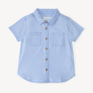 Camisa de manga corta de tela texturizada para niño 
