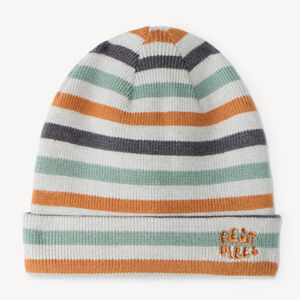 Gorro de bebé niño a rayas multicolor 