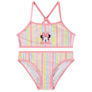 Traje de baño de 2 piezas a rayas con estampado de Minnie Disney para niña  Main Traje de baño de 2 piezas a rayas con estampado de Minnie Disney para niña