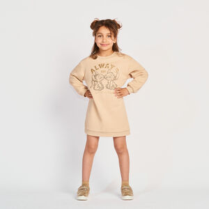 Robe uni en molleton glitter avec print Stitch Disney pour fille Main Robe uni en molleton glitter avec print Stitch Disney pour fille