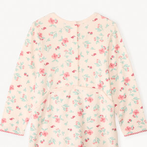 Conjunto de 3 pijamas ligeros con estampado primaveral para bebé niña (diferentes aperturas según la edad). 