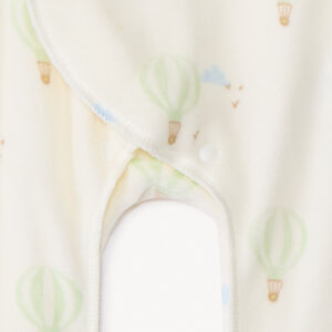 Pelele de terciopelo impreso con globos aerostáticos para bebé prematuro 