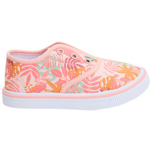 Zapatillas bajas de tela con estampado tropical para niña 