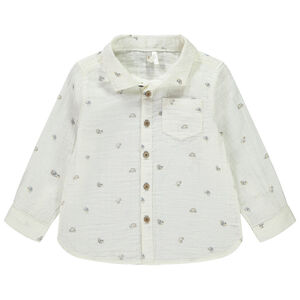 Camisa de manga larga con estampado de coches para bebé niño 