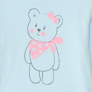 Conjunto de pijama largo de jersey estampado niña. 
