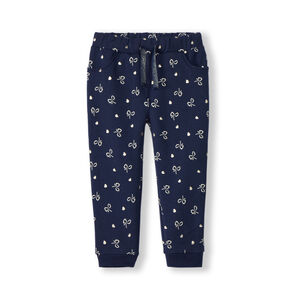 Jogging molleton imprimé nœuds/cœurs pour bébé fille  Main Jogging molleton imprimé nœuds/cœurs pour bébé fille