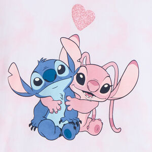 Camiseta de manga corta Stitch & Angel Disney tie dye niña 