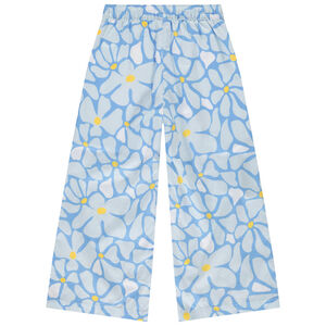 Pantalón acampanado con estampado de flores niña 