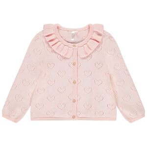 Chaleco de punto de manga larga para bebé niña 