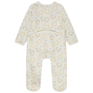 Pelele estampado de animales para bebé niño con diferentes aperturas según la edad 