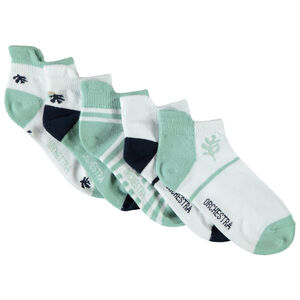 Pack de 5 pares de calcetines cortos con lengüeta para niño  Main Pack de 5 pares de calcetines cortos con lengüeta para niño