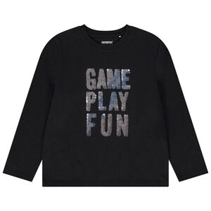 Camiseta manga larga con lentejuelas mágicas para niño 