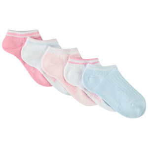 Lote de 5 pares de calcetines cortos acanalados para niña  Main Lote de 5 pares de calcetines cortos acanalados para niña