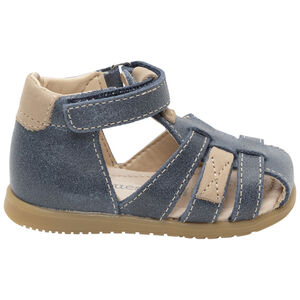 Sandalias de piel con detalles beige 