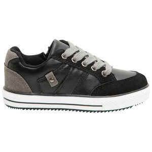 Zapatillas bajas de dos materiales con cordones y cremallera de la 24 a la 29 Main Zapatillas bajas de dos materiales con cordones y cremallera de la 24 a la 29