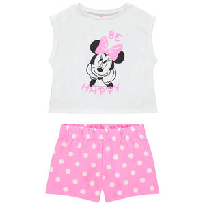Pijama corto estampado Minnie Disney y short de lunares 