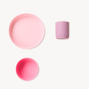 Coffret de comida 3 piezas Origami en silicona - Lila 