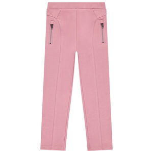 Jegging uni con bolsillos con cremallera para niña 