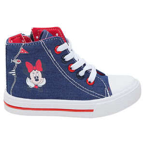 Zapatillas altas de tela de efecto vaquero Disney con estampado de Minnie 