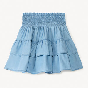 Falda corta con volantes para niña 