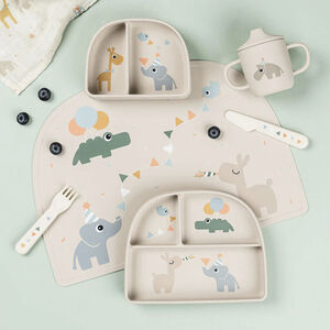 Plato silicona Stick&Stay Celebration beige 