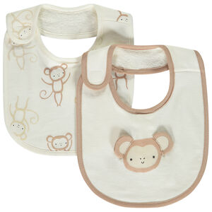 Lote de 2 baberos de esponja fantasía para bebé niño 