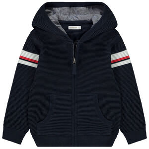 Chaleco de punto con capucha para niño 