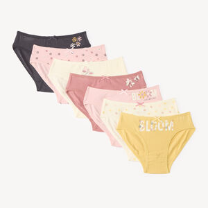 Conjunto de 7 braguitas con lazo para niña 