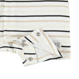 Mono corto de algodón ecológico con animales estampados all over 