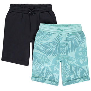 Lote de 2 bermudas en felpa con diseño para niño 