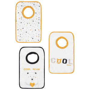 Pack de 3 baberos de algodón con estampados divertidos 
