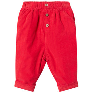 Pantalón de terciopelo forrado de jersey con botones  