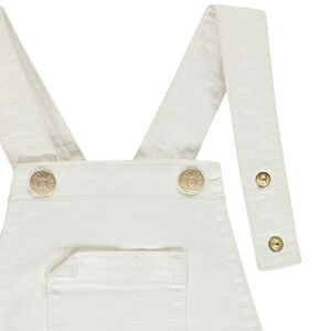 Salopette courte en jean avec ceinture pour fille 