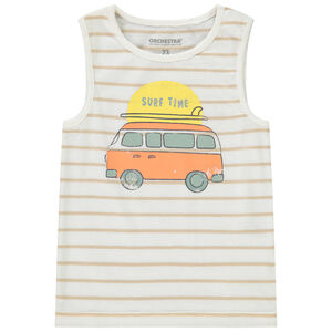 Camiseta sin mangas de punto jersey con motivo fantasía para bebé niño 