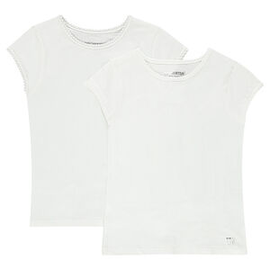 Pack de 2 maillots de cuerpo de manga corta lisos 