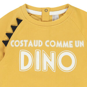 Camiseta de manga larga en jersey con print de mensaje divertido para bebé niño 