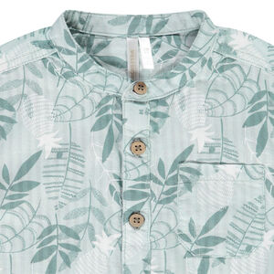 Camiseta manga corta estampado hojas para bebé niño 