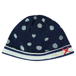 Gorro de muletón con lunares estampados 