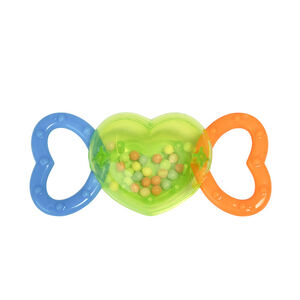Sonajero ergonómico en forma de corazón tricolor 