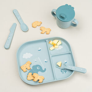 Plato compartimentos foodie Elphee Azul  