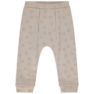 Jogging de bebé niña con estampado de corazones brillantes 